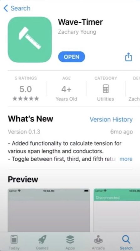 Wave Timer app iOS store